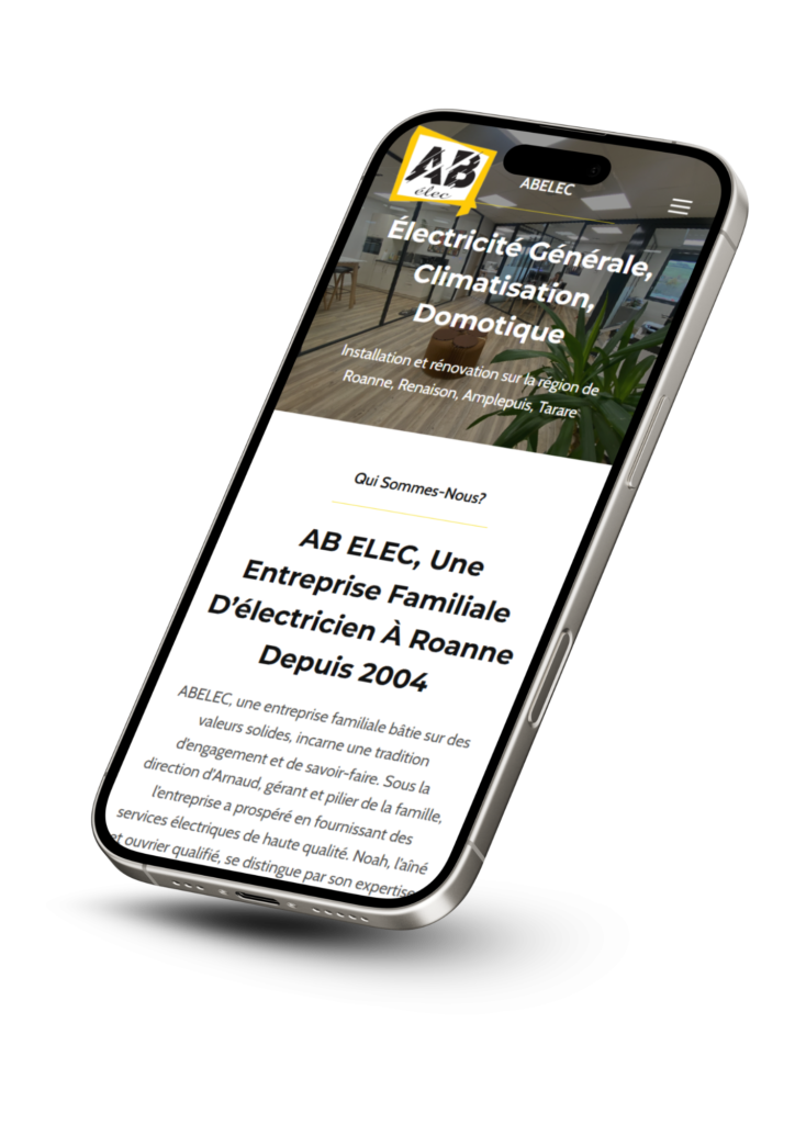 Site responsive ABElec électricien Roanne